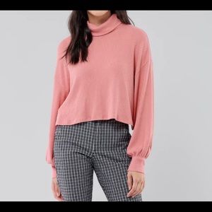 NWT Hollister Crop Turtle Neck Long Sleeve